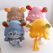 Baby autumn and winter hats cute peplum palace hats Garib baby knitted caps children's woolen hats wholesale