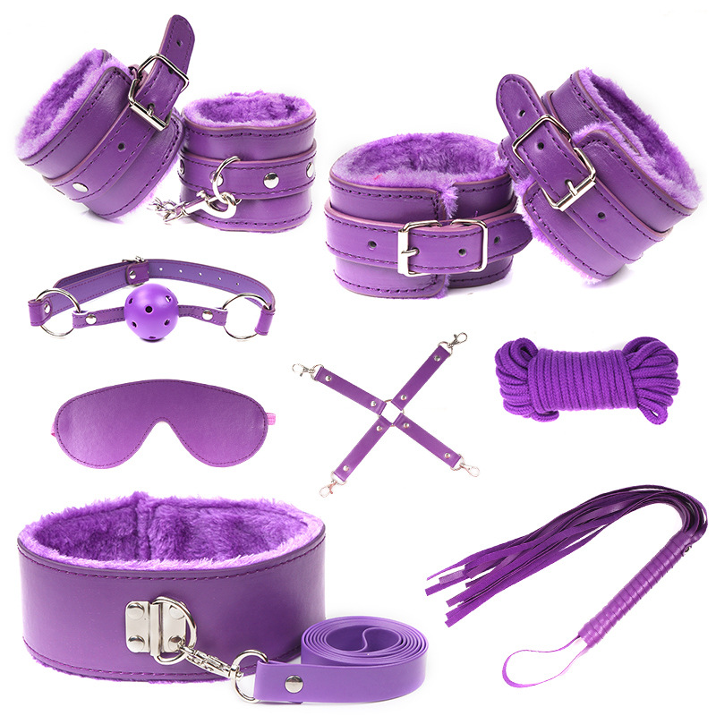 Adult sex toys Alternative toys 8-piece sm flirting props binding 8-piece set alternative torture sex toys sex underwear Item Picture