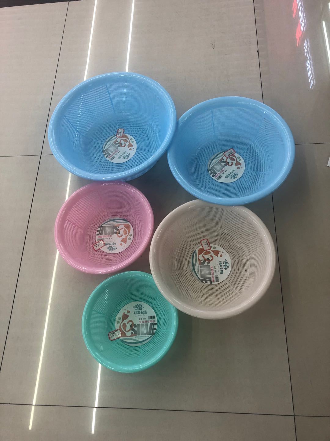 淘米箩 批发现货塑料米箩洗米箩大中小号多尺寸2元店专卖 洗米筛