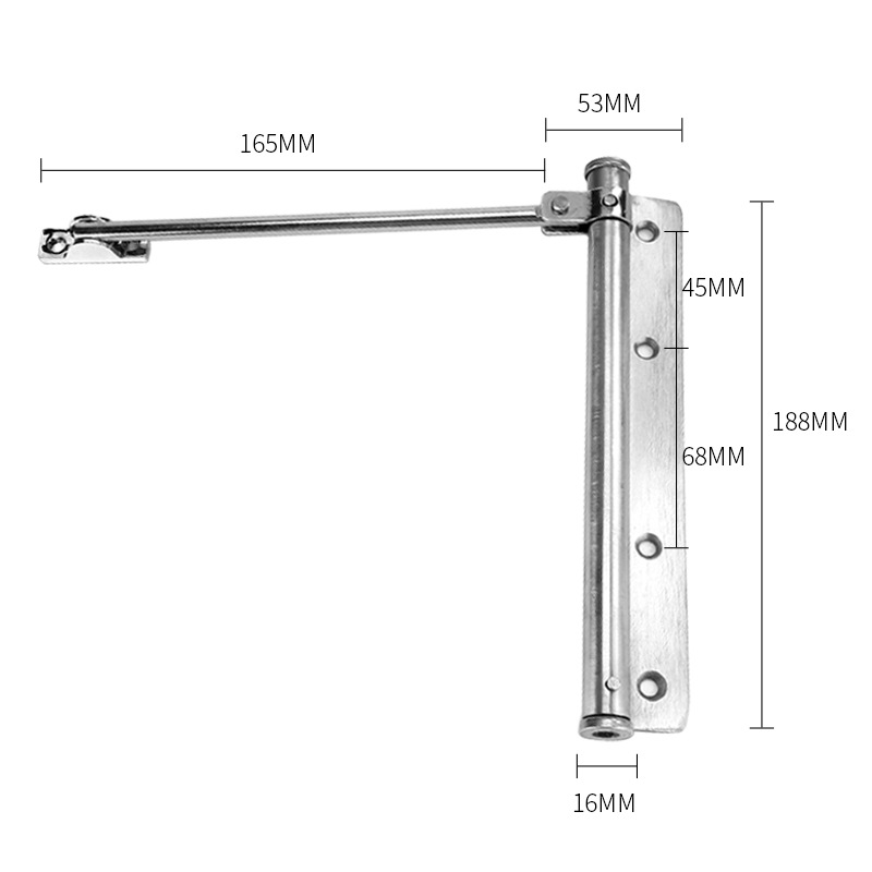 Door closer, automatic door closer, wooden door, invisible door, spring buffer door closer, light and simple door closer Specification image