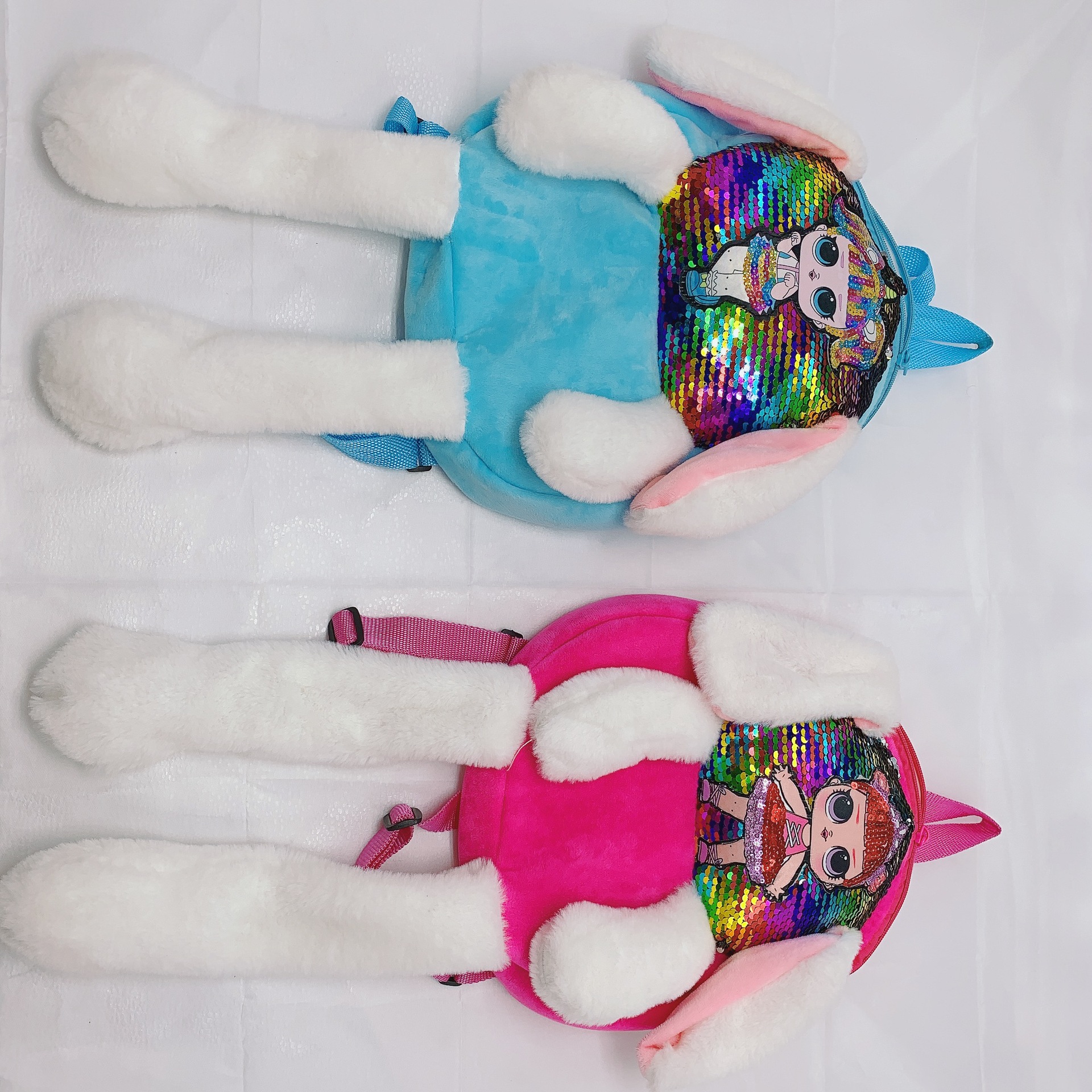 2020 New Cute Children's plush surprise Doll ear-moving schoolbag for boys and girls