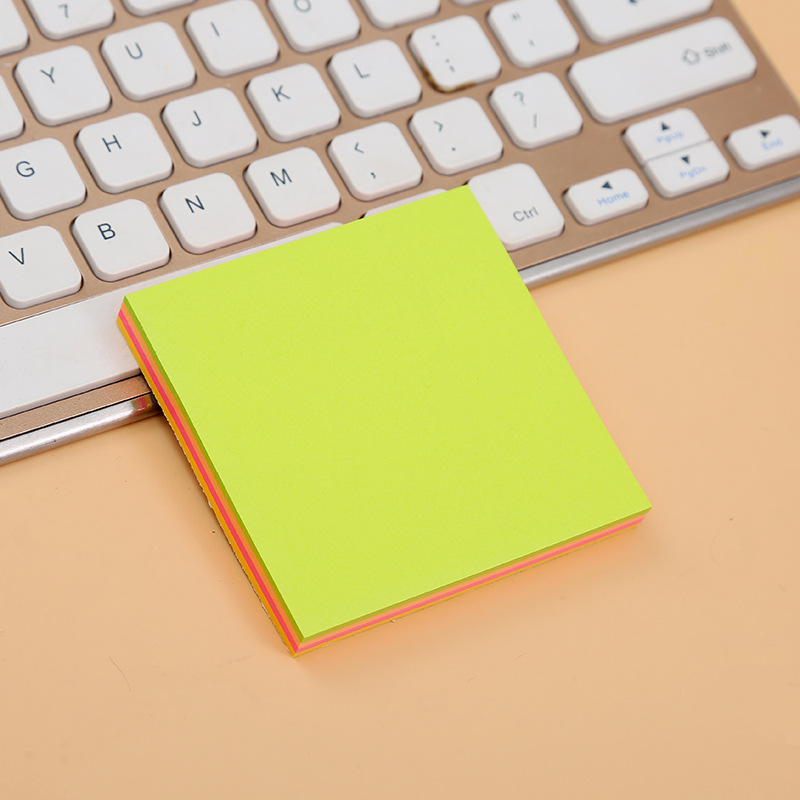 Fluorescent Post-it Notes wholesale students square tear simple Post-it notes Office notes solid color Post-it notes Specification drawing