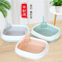 Pet products Amazon semi-enclosed cat litter box Drop resistant cat litter box send cat litter shovel cat toilet