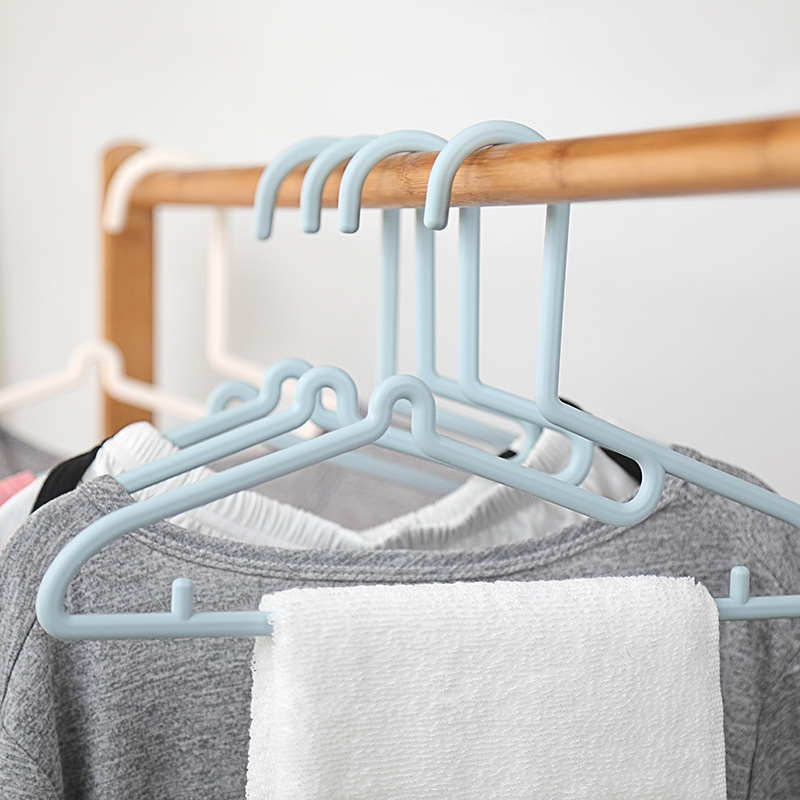Processing custom Japanese plastic collar hanger non-slip non-trace household clothes shelf clothes support 4 sets Specification drawing