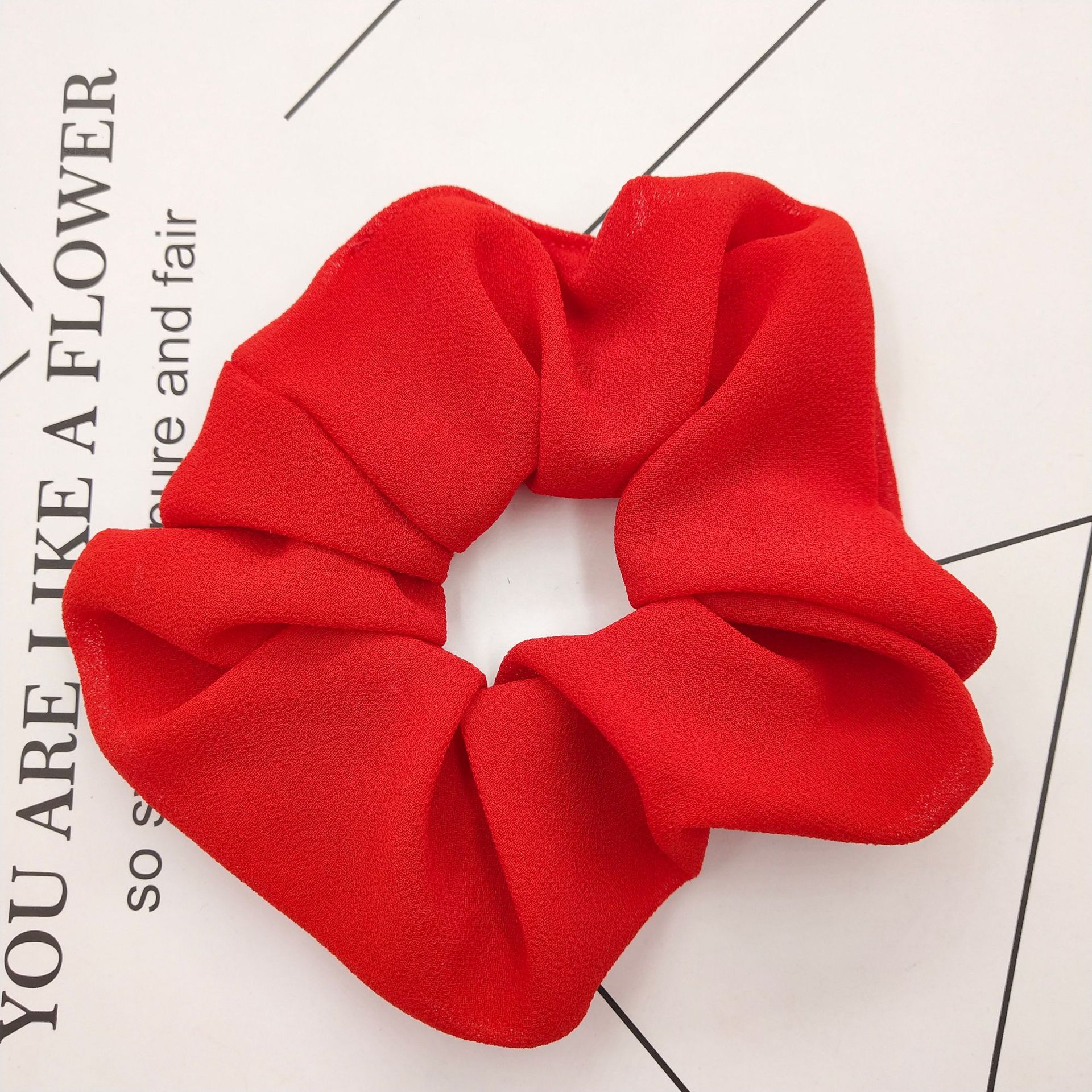 Gran cantidad de dinero ahora grueso círculo cuerda de pelo para adultos satin brillante slub algodón anillo de pelo estilo coreano accesorios tienda pequeños productos al por mayor Application Scenario
