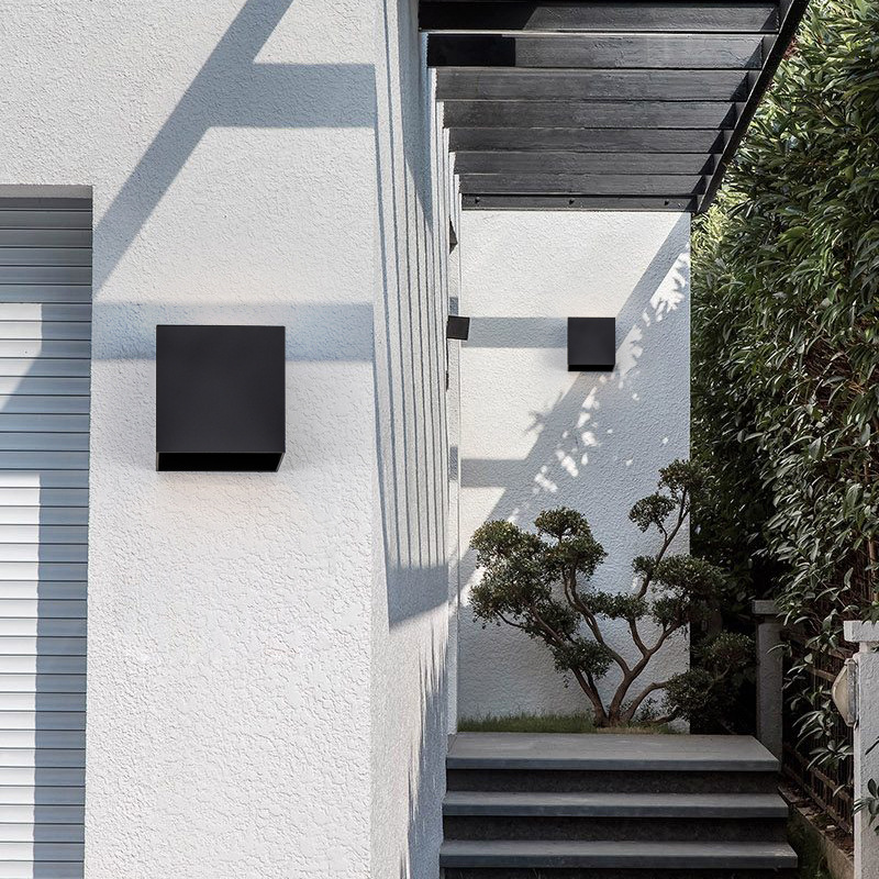 Corridor Light Up And Down Adjustable Angle Double Head Creative Patch Type Led Outdoor Waterproof Wall Lamp Specification drawing
