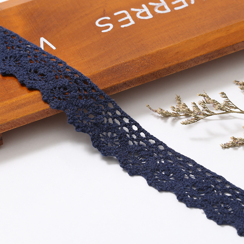 Manufacturers Directly Supply Spot Cotton Lace Clothing Accessories Curtains Diy Fashion Lace Multi-Color Optional Wholesale Specification drawing