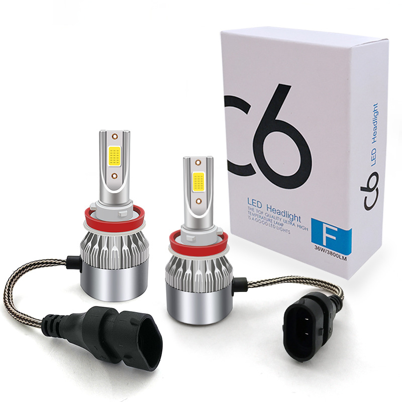 Cross-Border Hot C6led Headlights Car And Motorcycle Headlights Ultra Bright Modified Headlights H4 H7 H11 H13 Item Picture