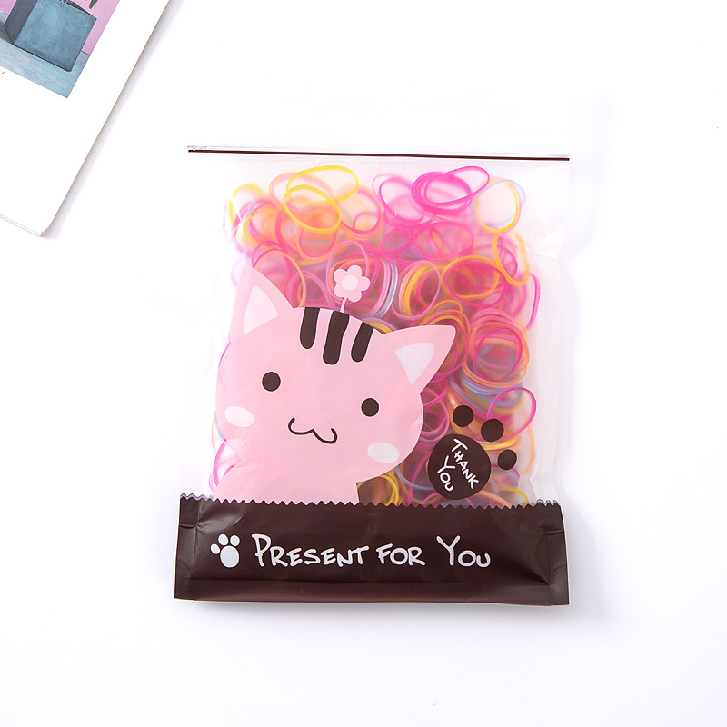 Explosive Cat Bag Disposable Leather Band Color Scrunchie Does Not Hurt The Hair Scrunchie Head Rope Korean Girl Heart Accessories Specification drawing