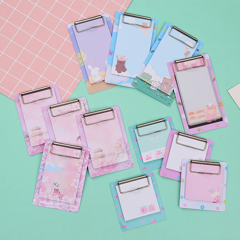 Wholesale of new sticky notes, cute cartoon tear-off board holders, note-taking stickers, and colorful sticky note board holders