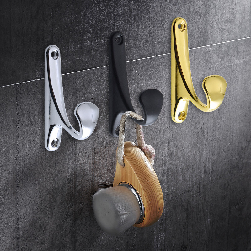 Simple hook black coat hook wall hanging wall single hook behind door creative coat hook wall single hook hanging clothes Application Scenario