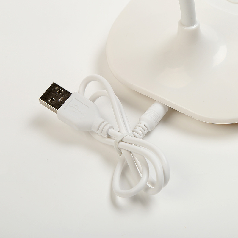 New LED desk lamp, USB cable direct plug power supply or battery dual use, eye-protecting study dormitory reading small book light, night light Specification image