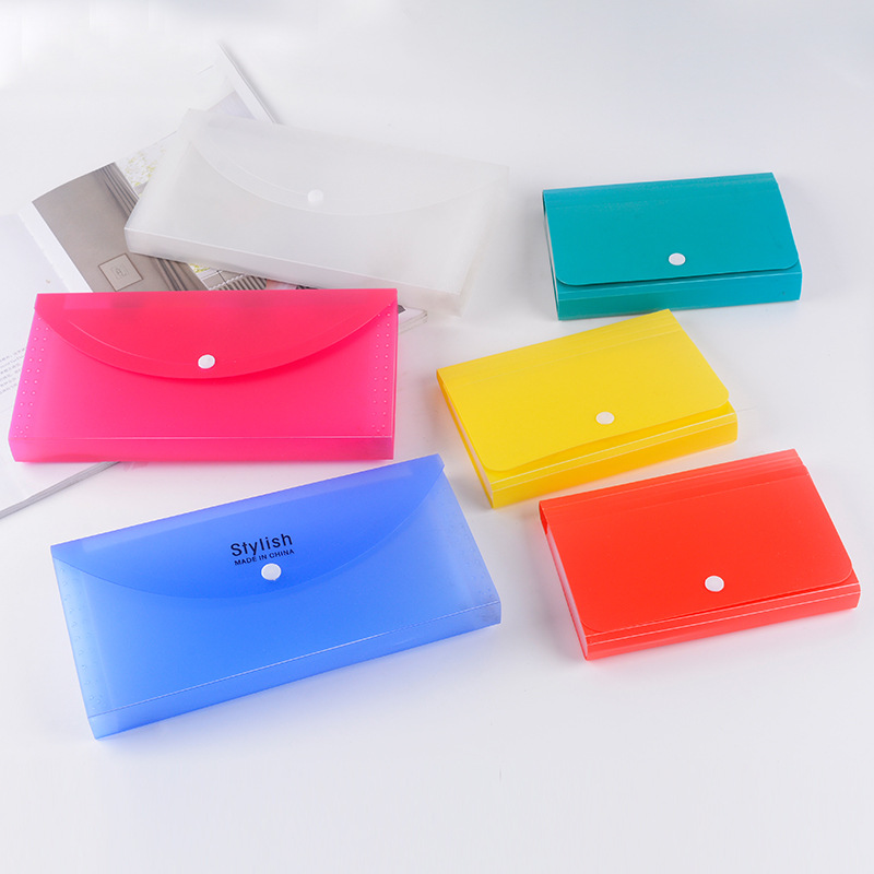 Organ pack Wholesale candy color ticket holder Portable organ pack student papers file storage pack multilayer folder thumbnail