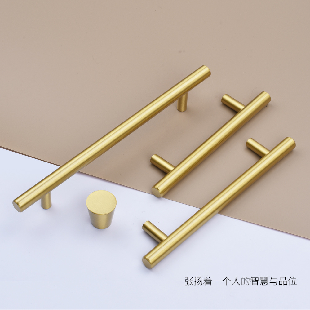 黄铜纯铜拉手衣柜橱柜门把手北欧鞋柜酒柜抽屉家具小五金拉手