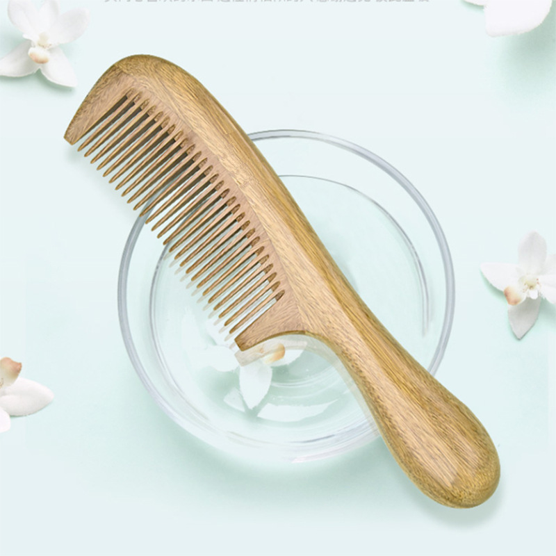 天天见/绿檀木梳牛角/礼品梳细节图