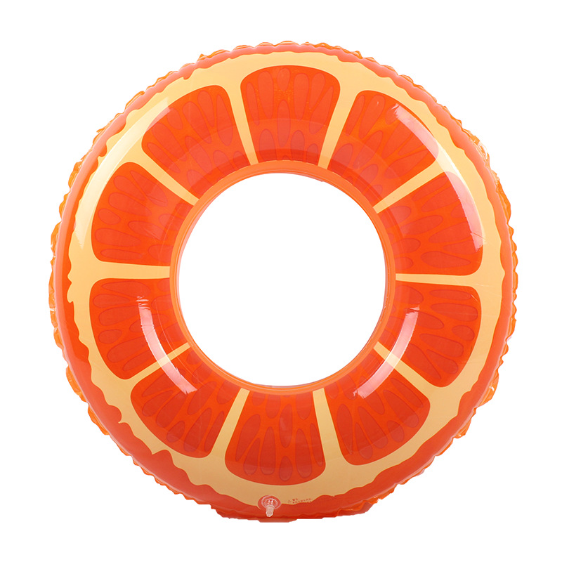 Children's swimming ring, orange ring, inflatable water ring, floating baby life buoy, 60-90cm, PVC inflatable swimming ring toy Item Picture