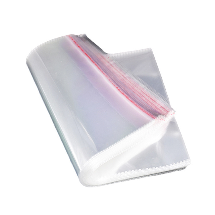 Factory direct sales of opp self-adhesive bags, transparent self-adhesive jewelry and clothing bags, flat-mouth packaging plastic bags, large quantities in stock Item Picture