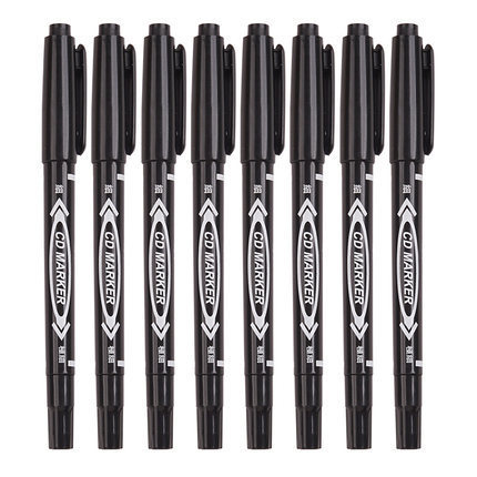 100 black oil-based small double-headed drawing and outlining pens for children and students, specially designed for art Application Scenario