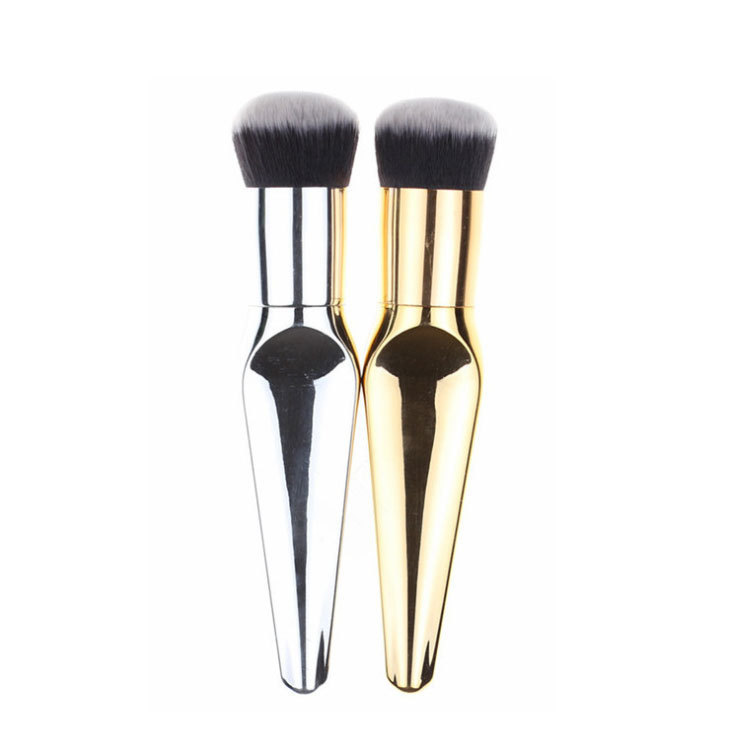 Shenglianqiu's new single makeup brush, large electroplated handle foundation brush, big fat loose powder brush, and long handle blush brush details Picture