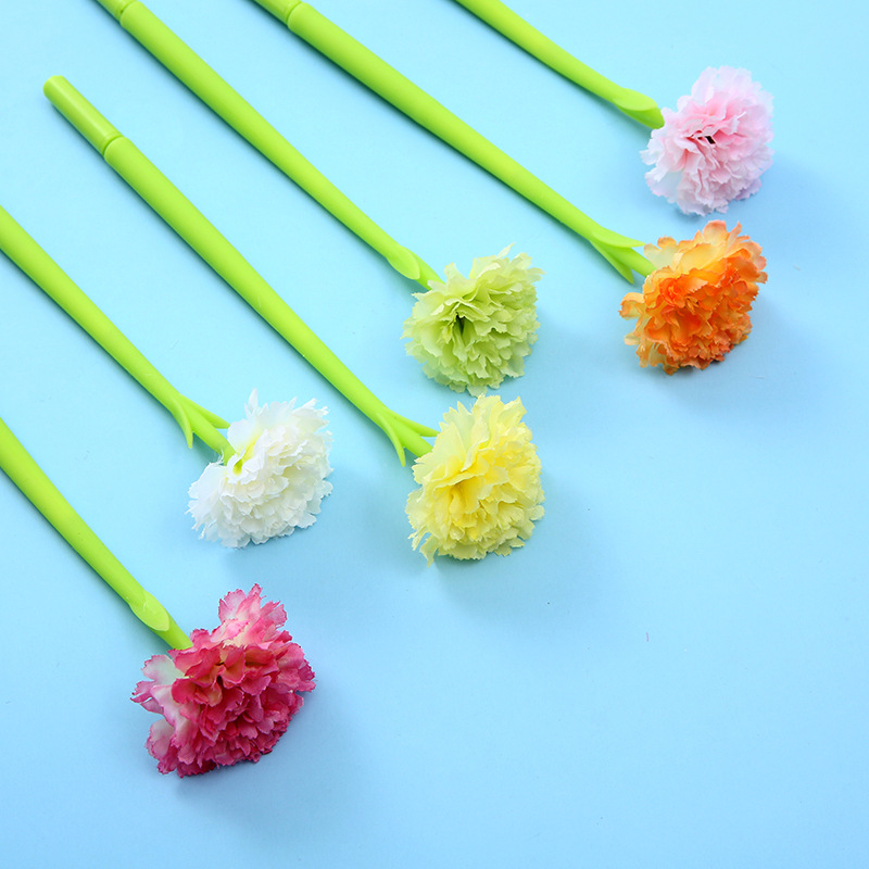 New Kannaixin Cloth Flowers Creative Silicone Pen Student Cartoon Custom Neutral Pen Manufacturers Wholesale details Picture