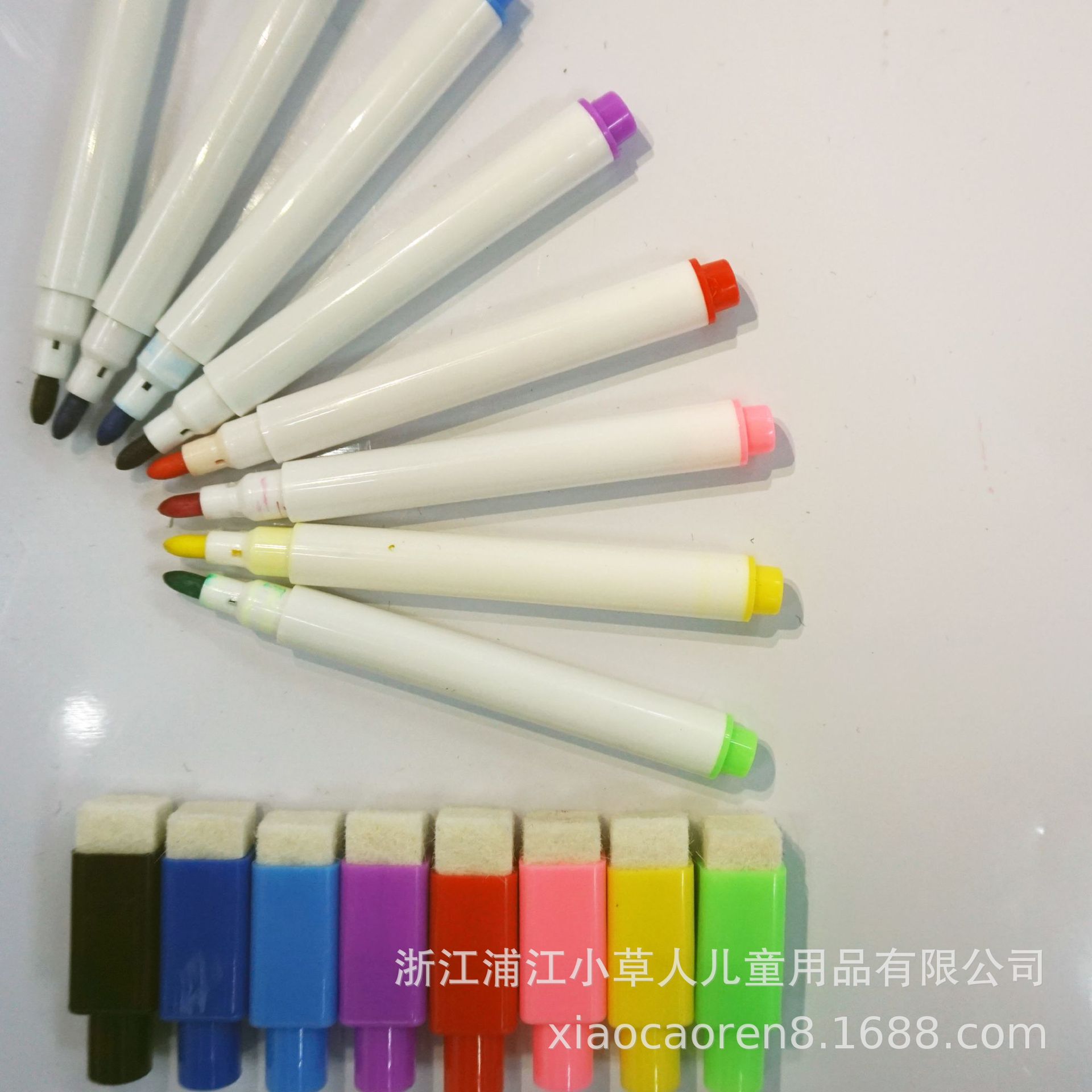 【厂家直销】外贸原单 白板笔带磁带刷可擦水性笔 儿童画板白板