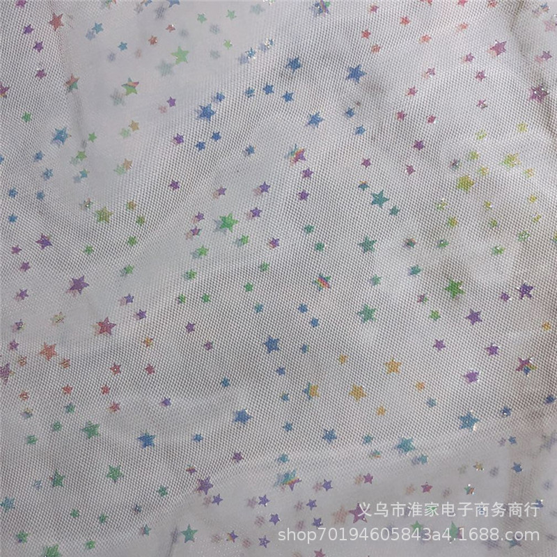 Factory direct sales, stock supply of iridescent mesh fabric, American mesh processing, Iridescent series background shooting skirt mesh fabric Application Scenario