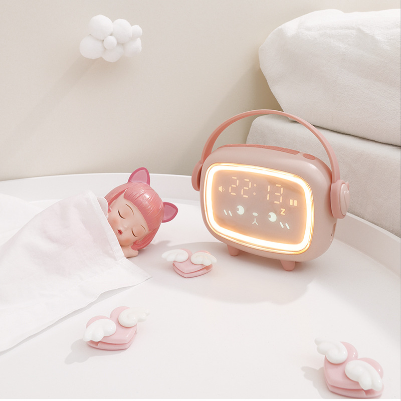 Creative New Spot Time Angel Alarm Clock Children Creative Electronic Small Alarm Clock Multi-Functional Led Digital Alarm Clock Item Picture