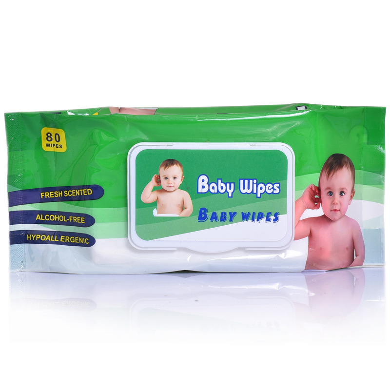 Water Lock Breathable Baby Wipes With Cover Newborn Baby Wipes 80 Pumps details Picture