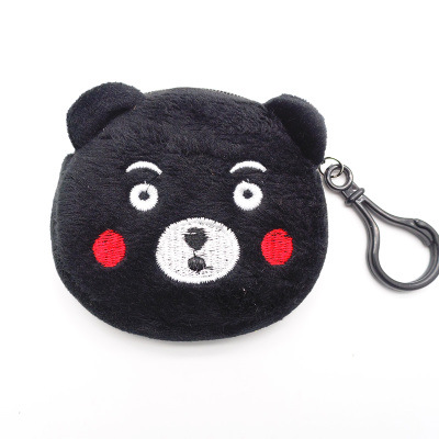 Creative coin purse/key case, thickened semi-circular clutch, cartoon plush toy, coin case, gift Application Scenario