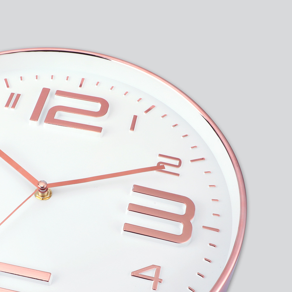 Wall Clock Simple Creative Living Room Bedroom Silent Clock 30Cm Plastic Nordic Fashion Quartz Clock Performance Goods Wholesale details Picture
