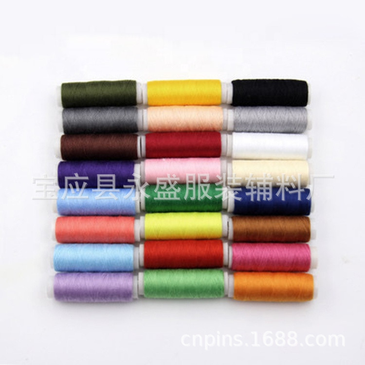 Wholesale of 10-color 50-yard sewing thread for home DIY clothing decoration, opp bag packaging details Picture