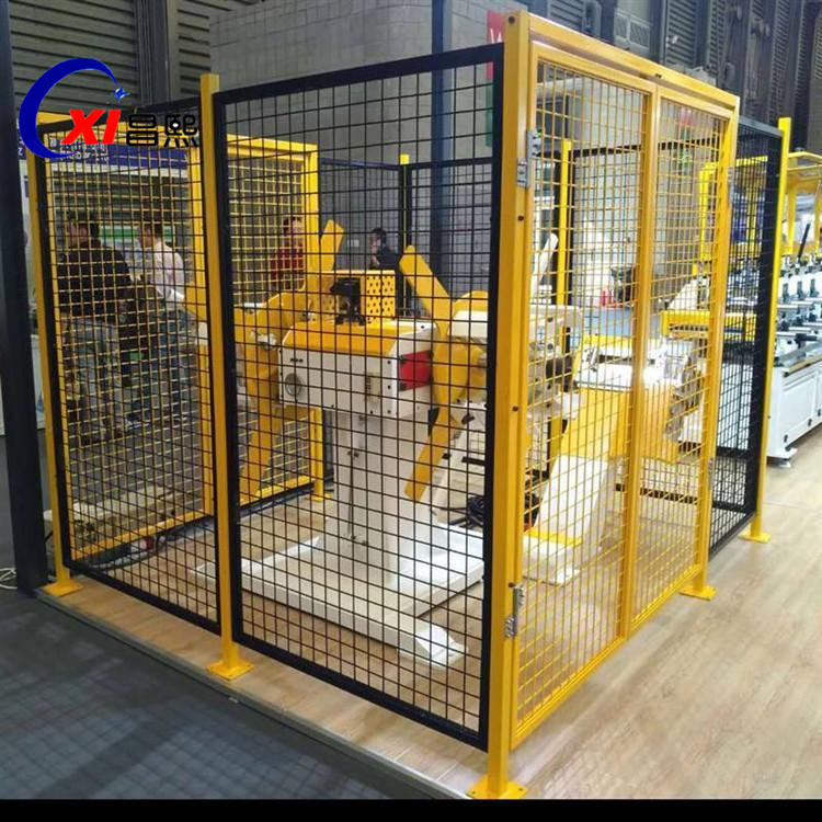 工业机器人安全护栏网仓库防护铁丝网室内车间隔离网钢丝围栏网