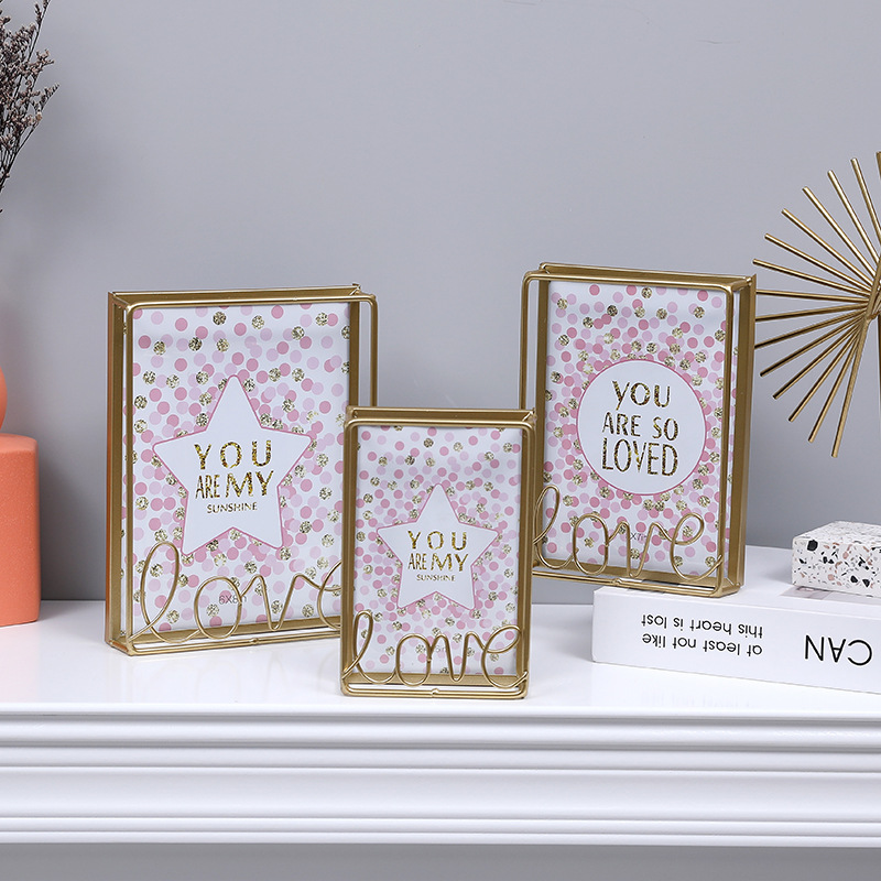 LOVE方形相框摆台 创意时尚韩式可挂墙十寸相片框家居装饰礼品.产品图