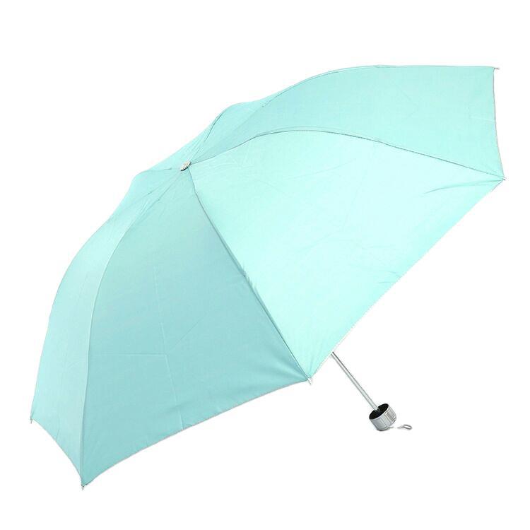Umbrellas Straight Batch Three Fold Eight Strands Folding Umbrella 8K Silver Glue Flower Cloth Sunscreen Rain And Uv Protection Business Gift Wholesale Item Picture