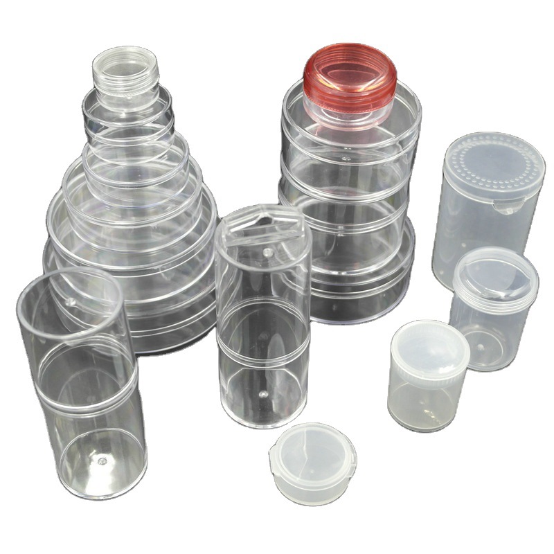 塑胶透明圆盒子圆柱塑料盒圆形饰品包装盒首饰小圆盒干果塑料圆盒详情图4