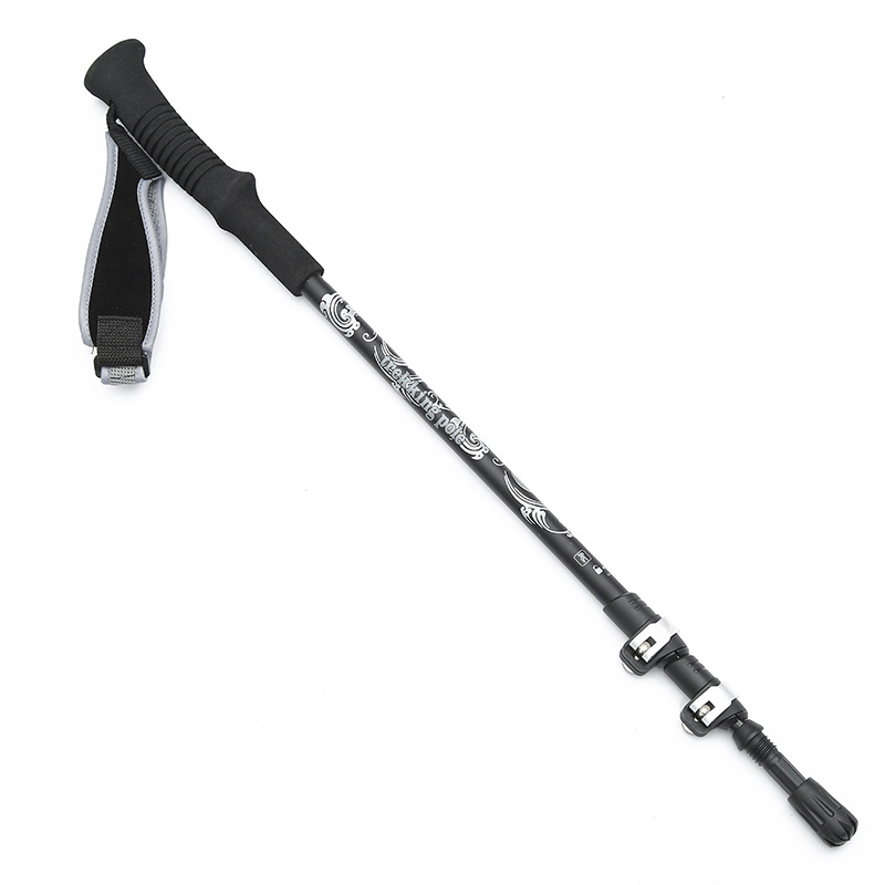 Outdoor lightweight metal outer lock 5-section trekking poles, 7075 aluminum alloy portable hiking walking sticks, crutches, sports equipment Application Scenario
