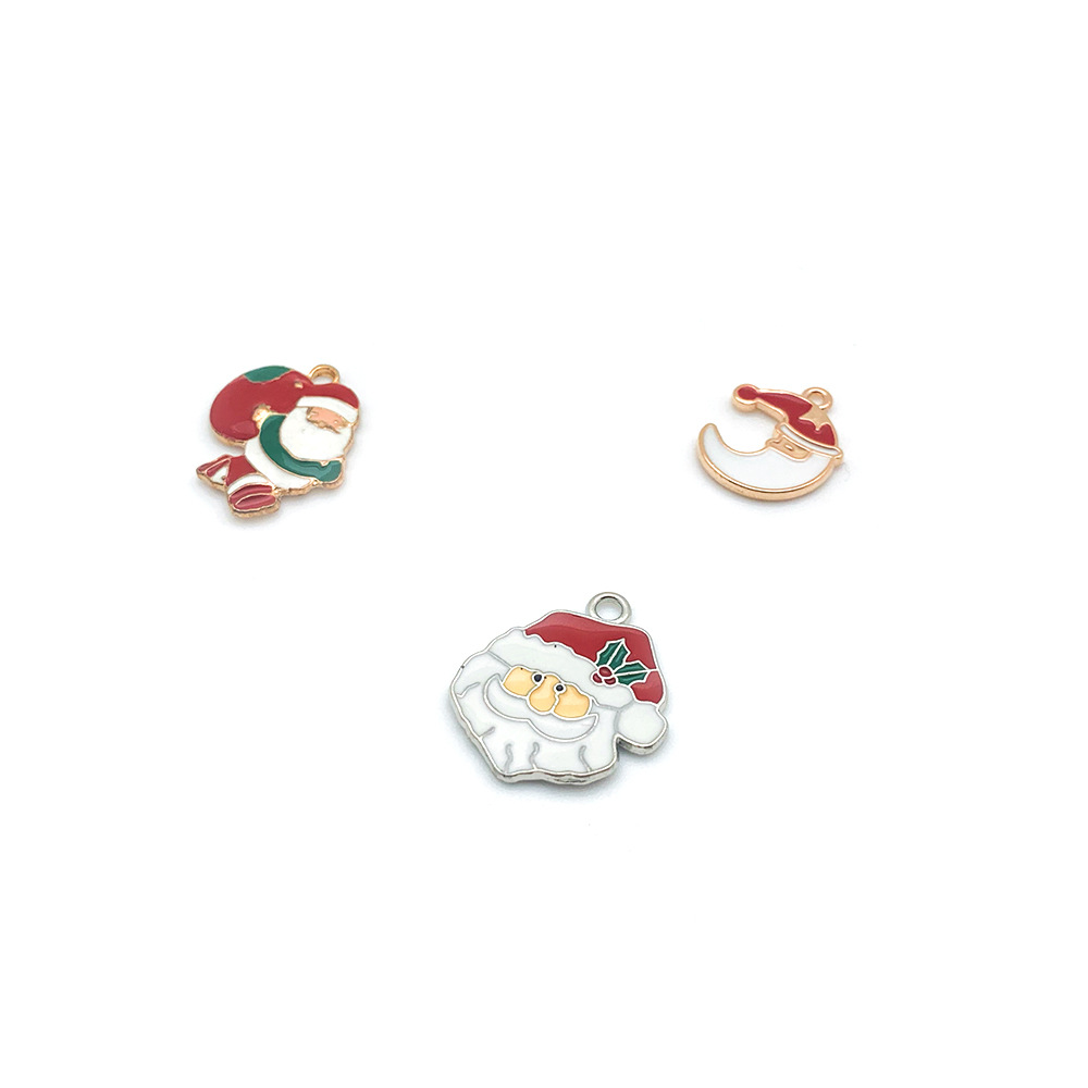 Diy Hand Drip Santa Claus Earrings Pendant Pendant Alloy Accessories Jz10 Application Scenario