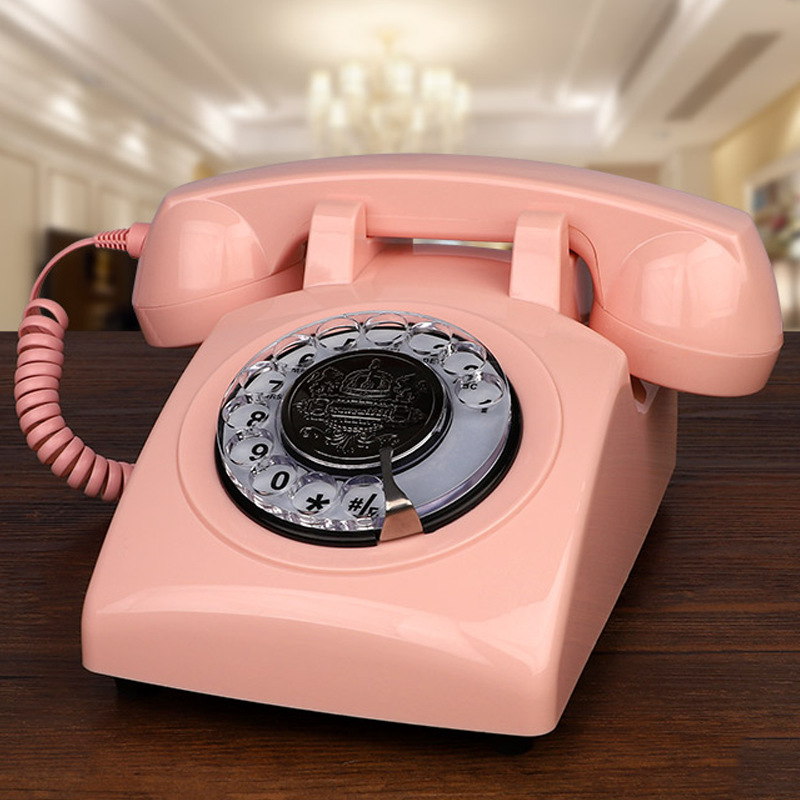 复古欧美电话机星级酒店固定电话座机转盘电话旋转拨号颜色可订制详情图4