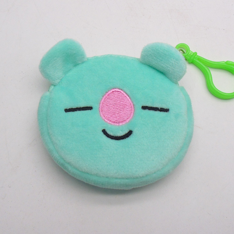 Creative coin purse/key case, thickened semi-circular clutch, cartoon plush toy, coin case, gift Item Picture