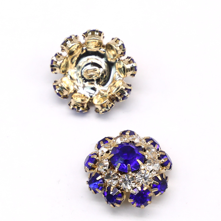 diy handcrafted buttons, rhinestone buttons, rhinestone buttons, decorative buttons, hats, shirts, rhinestone patterns, high-end welded metal mushroom buttons Specification image