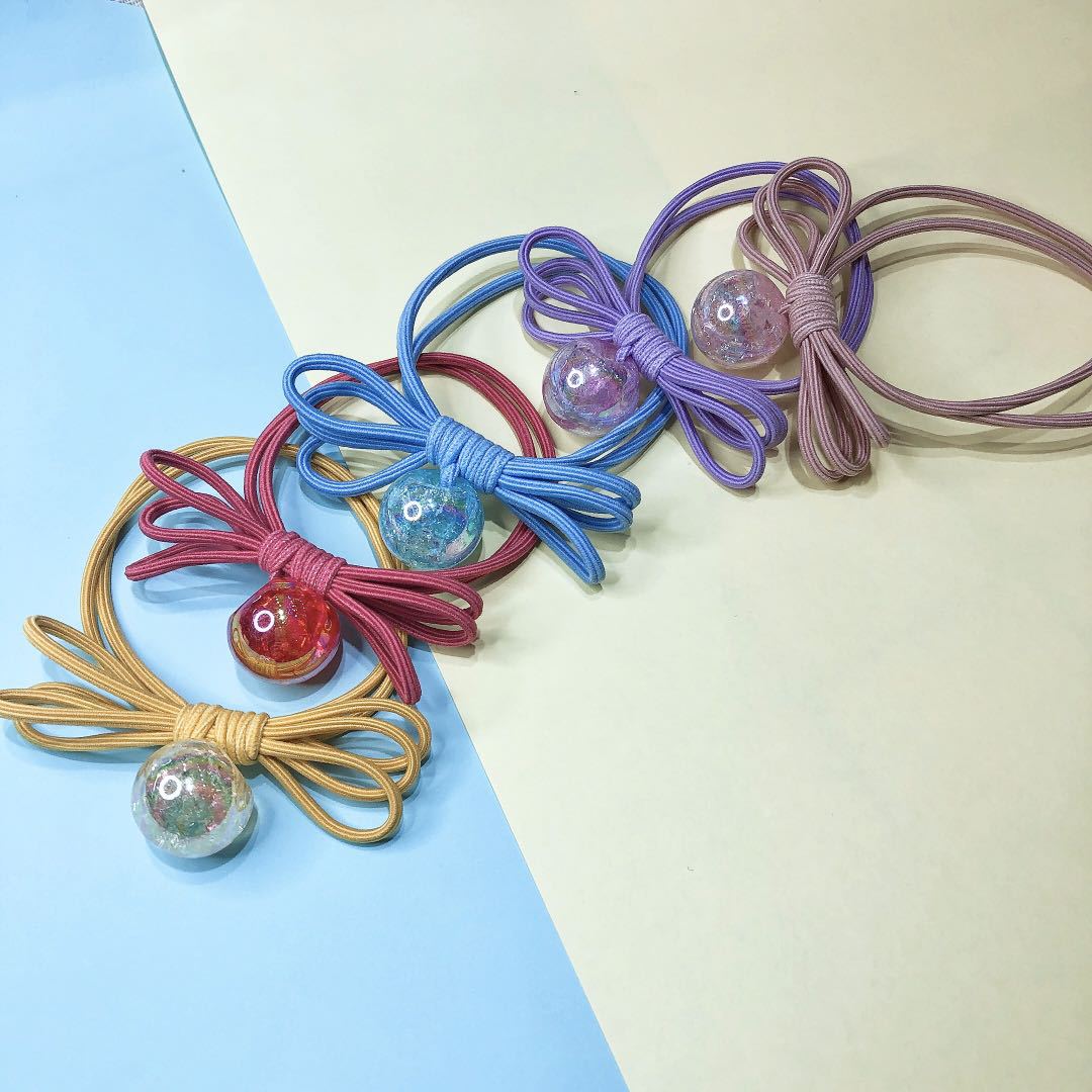 Wholesale of No. 116 cracked side holes, 100 yuan per bundle, one-yuan colored crystal bead hair tie and headwear, simple hair band and hair tie, fashionable hair tie accessories