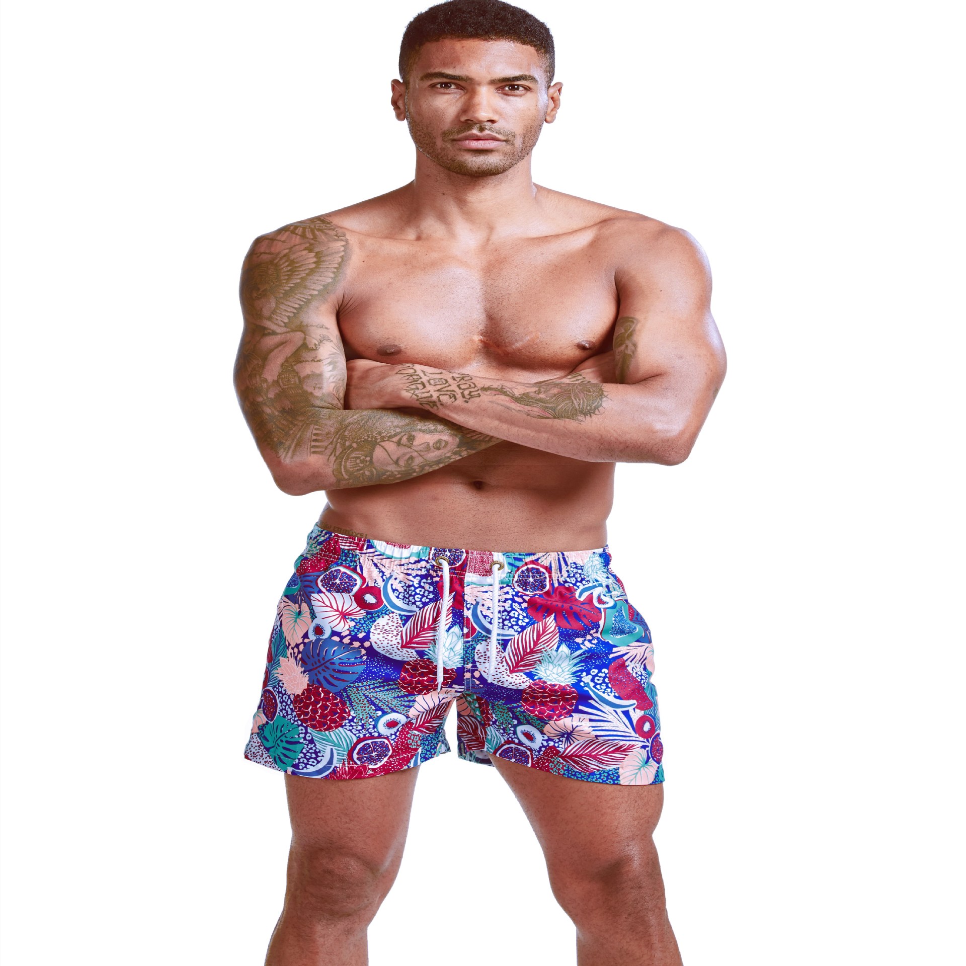 Men's underwear, shorts, summer men's subcontract, beach swimming trunks, quick-drying camouflage, pineapple men's mid-length pants, men's 315