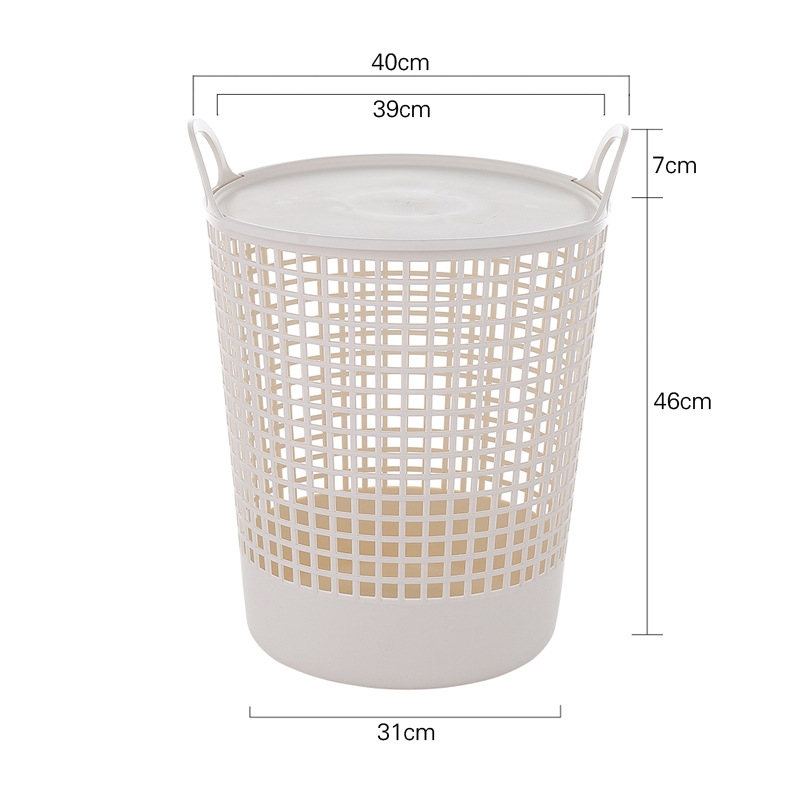 Manufacturers Spot Jianjun Plastic Dirty Clothes Basket Hollow With Cover Pp Multifunctional Toy Finishing Basket Sundries Storage Basket Item Picture