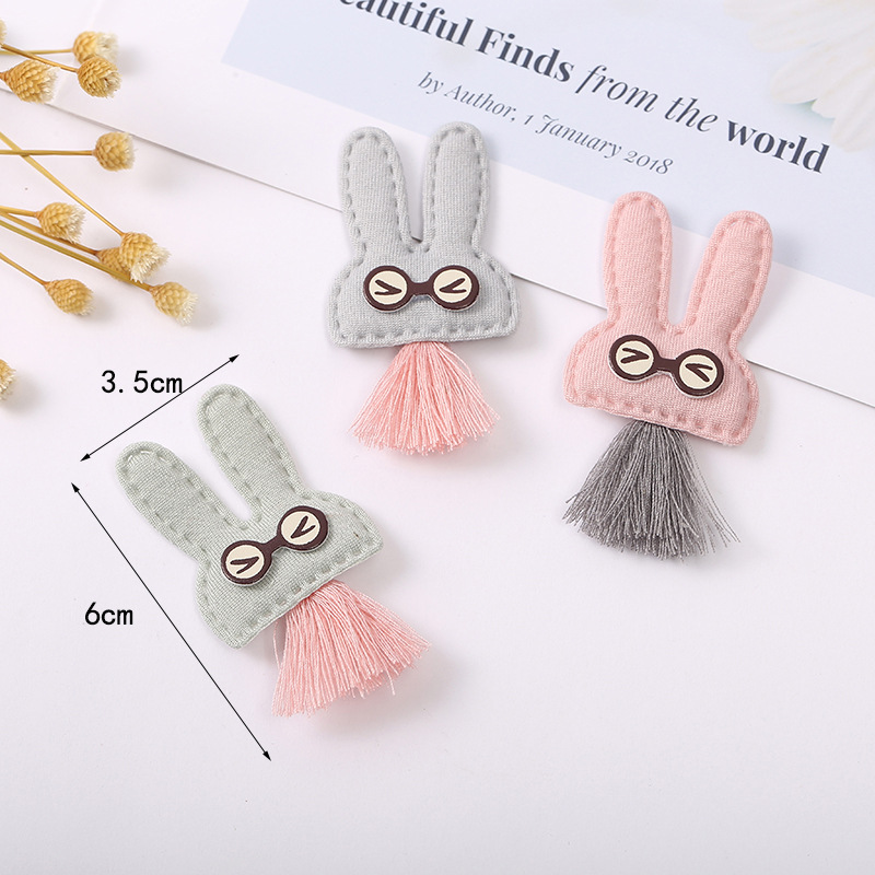 Manufacturers Direct Supply Korean Headdress Accessories Towel Diy Children's Clothing Long Ear Rabbit Accessories Cartoon Shoes And Clothing Pendant