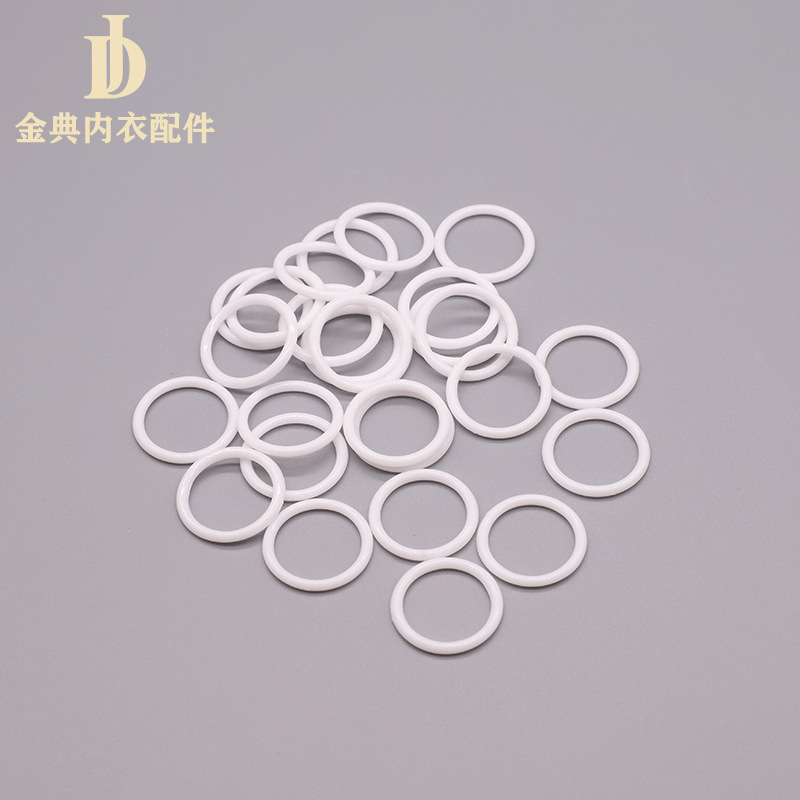 Golden Classic nylon white and black transparent thickened 8-shaped adjustable buckle plastic halter bra buckle Specification image