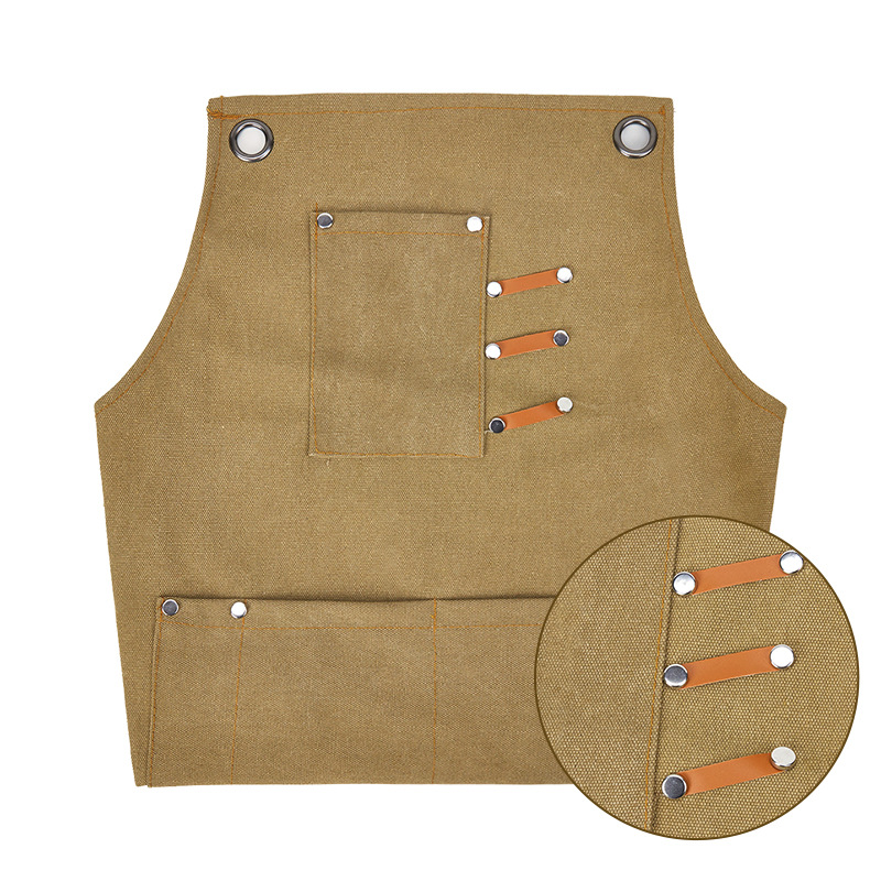 shanilak 20 fabric handmade work apron, slim long skirt, barista, hairdresser, restaurant universal work uniform, stain-resistant and wear-resistant, other hair care products details Picture