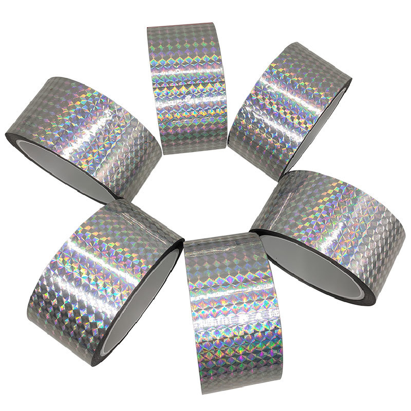 Silver laser film tape, glitter tape, wedding and celebration party venue decoration, colored glitter film factory wholesale details Picture