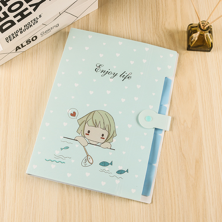 A fresh and cute Korean candy-colored folder, PP organ bag, file, materials and test paper storage folder details Picture