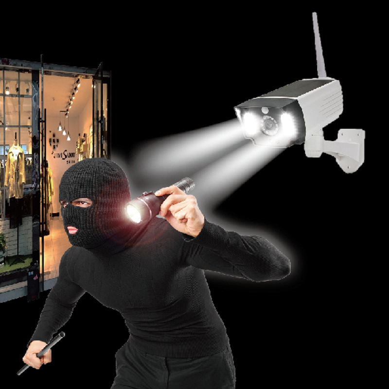 Solar simulation monitoring light, home fake camera, human body sensing LED wall lamp, new cross-border anti-theft and burglar alarm