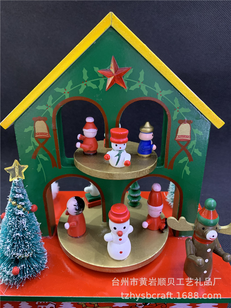 圣诞节 圣诞礼物工艺礼品木音乐盒 音乐铃 八音盒 可来图来样详情图5